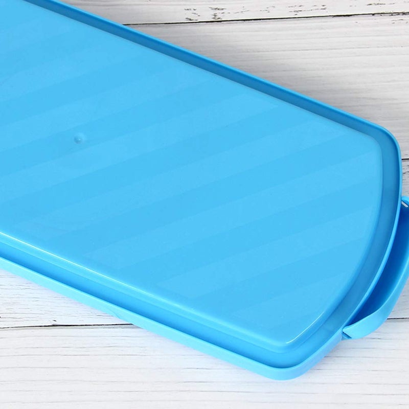 FEOOWV Portable Plastic Rectangular Loaf Bread Box with Transparent Lid, Bread Keeper for Carrying and Storing Loaf Cakes,Banana Bread,Pumpkin Bread,Quick Breads (Blue) - Image 5